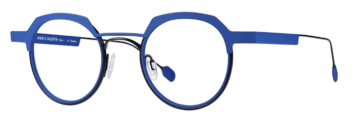 Lunettes de vue Anne et Valentin ronde bleue modèle Rebuild